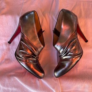Christian Louboutin metallic booties